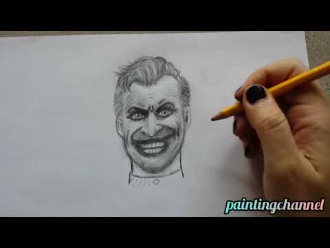 How to draw Mortal Kombat 11 - Joker