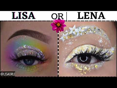 LISA OR LENA CHRISTMAS EYEMAKEUP😍LISA LENA EYEMAKEUP