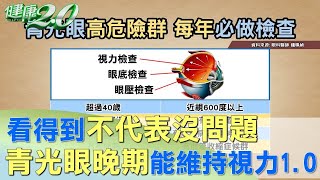 看得到不代表沒問題 青光眼晚期能維持視力1.0  健康2.0