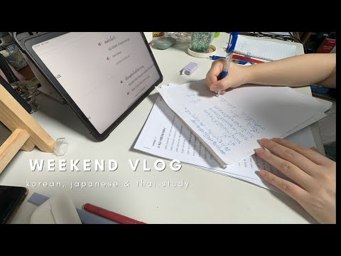 Studying Korean, Japanese & Thai with ChatGPT ✍🏻 Extremely Productive Weekend Vlog