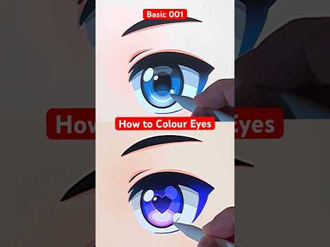 How to COLOUR Anime Eyes easy #howtodraw #digitalart #drawing