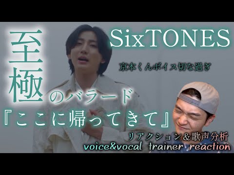 【リアクション】【歌声分析】SixTONES-『ここに帰ってきて』［YouTube ver.］こっちのSixTONESも大好き、繊細な強い想いが心に沁みまくる。