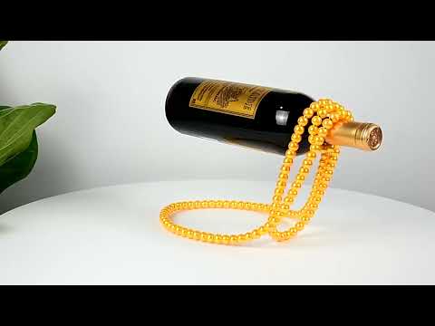 Pearl Necklace Floating Wine Holder Wine Bottle Holder, Pearl Necklace Wine Rack #wineholder