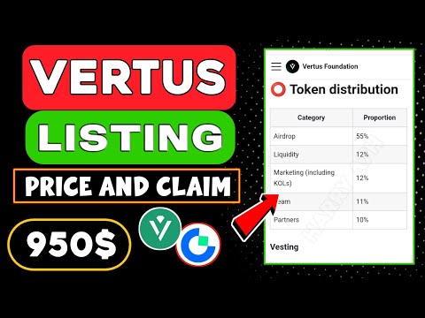 Vertus Airdrop Claim update 😱 Vetyus Token Price 🤑 Vertus Listing Update💲