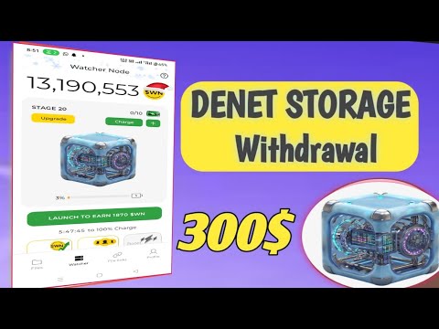 Mining Airdrop DENET storage withdraw | DENET STORAGE withdrawal  | Earn 300$+ #denet #dawn