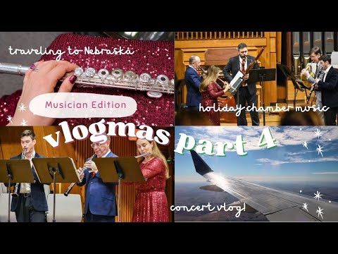 🎶 Concert vlog: Holiday Chamber Music in Omaha🎄  | katieflute vlogmas 2024 part 4