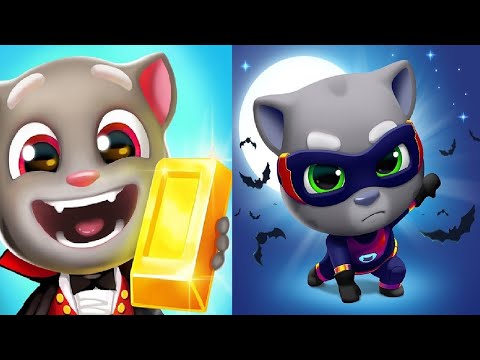 Talking Tom Gold Run VS Talking Tom Hero Dash Halloween 2024 MOONLIGHT ANGELA VS ZOMBIE BEN