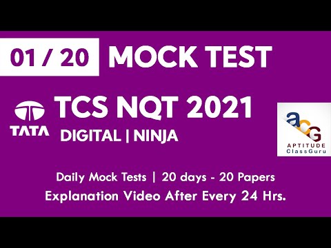 #1 TCS NQT | Digital | Ninja | Mock Test | TCS NQT Quantitative Aptitude Questions | Most Important