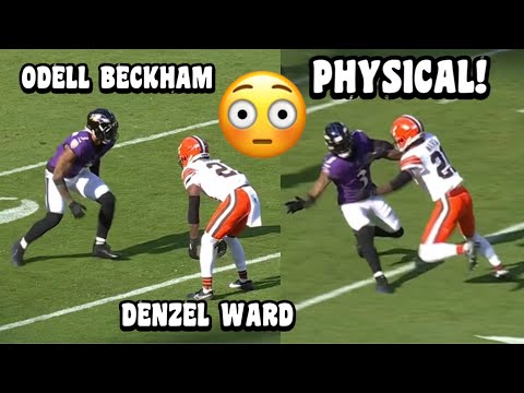 Zay Flowers & Odell Beckham Jr Vs Denzel Ward 🔥 (WR Vs CB) Ravens vs Browns 2023 highlights