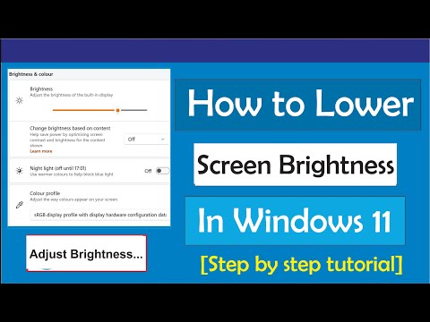 How to Lower Brightness on Windows 11