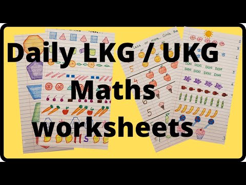 DAILY MATHS worksheet  for UKG/ LKG/ Nursery/ play group/ Class 1 | DIY 16 worksheets