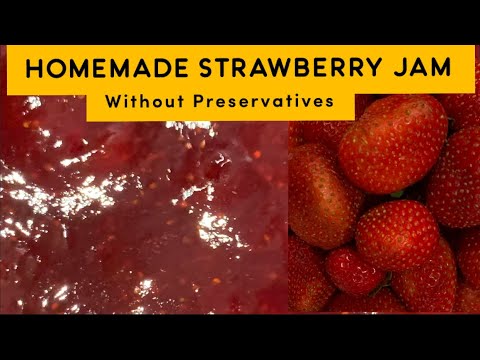 #Healthy||Fresh Homemade Strawberry Jam|| Without Preservatives||Low Sugar|| (No Pectin)