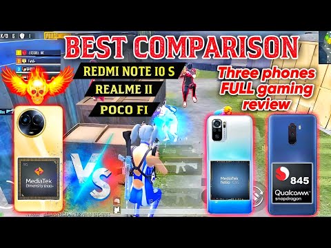 BEST COMPARISON | REDMI NOTE 10S,REALME 11,POCO F1 | THREE PHONES FULL GAMING REVIEW…