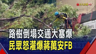 民眾怒蔣萬安為何不宣布放假? 台北市八年來最嚴重颱風 近2千顆路樹倒塌 交通混亂通勤族怨練開車? 灌爆蔣萬安臉書｜非凡財經新聞｜20241101