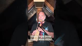 Cherry Triple Drone Flute A Minor 432hz