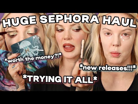 HUGE SEPHORA HAUL!!! Trying all the hottest new makeup releases