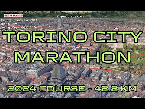 Torino City Marathon 2024: fly over the marathon course! Video of the race path.