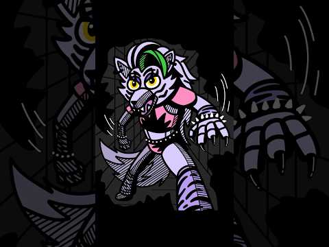 Watch Out for Roxy! 🐺 FNAF Fanart Timelapse #fnafsecuritybreach #roxannewolf