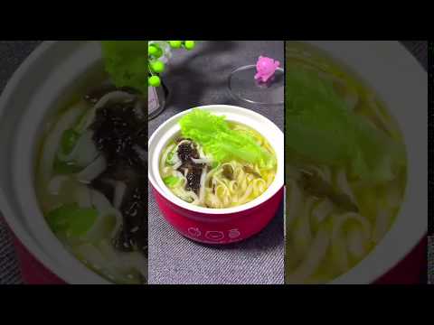 传统中华美食甜品点心131紫菜葱油汤面Traditional Chinese Food Dessert Dessert Seaweed Noodle Soup