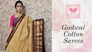 Gadwal Sarees, Gadwal Cotton Sarees, Handloom Sarees, Sree Pavani Collections