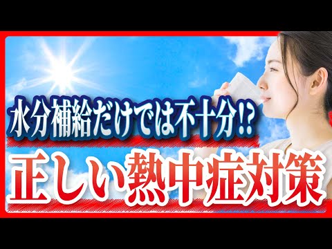 【管理栄養士が解説】水分補給だけでは不十分です！正しい熱中症対策