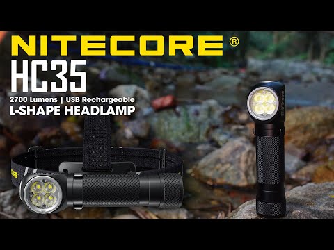 NITECORE HC35 2700 Lumen USB Rechargeable L-Shape Headlamp