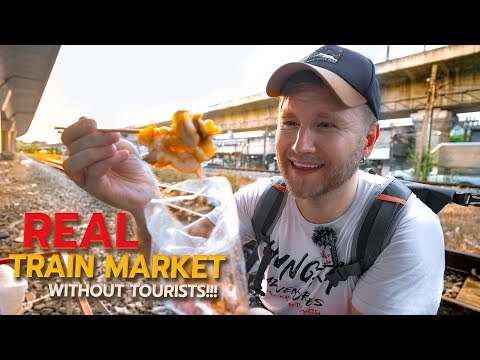 Only Locals Know This Place! / Street Food Hunt in a Train Market in Bangkok Thailand