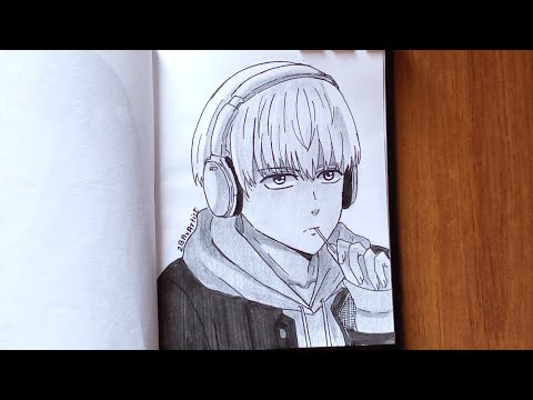 How to draw Ren Kaji 🎧(from wind breaker)|2ba vArtist (anime sketch)