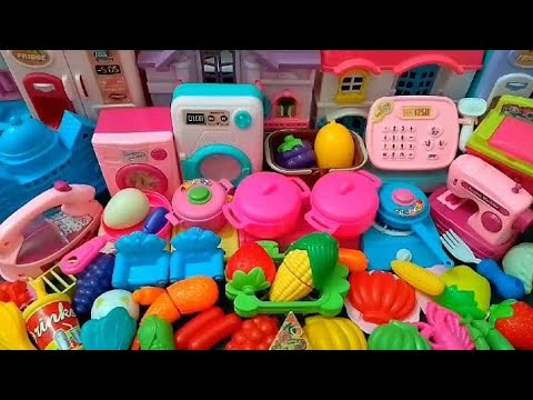 6 min satisfying unboxing | Hello kitty mini pink kitty kitchen set & doll house | #asmr 🌈