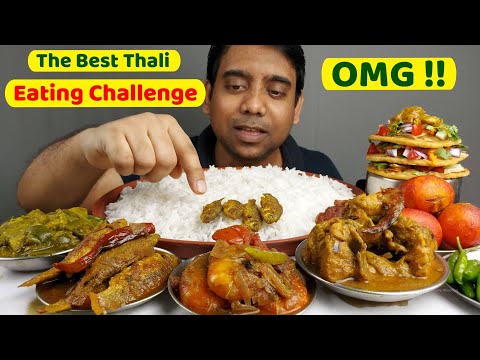 Chicken , Fish , Shrimp with Rice Eating Challenge Food Show