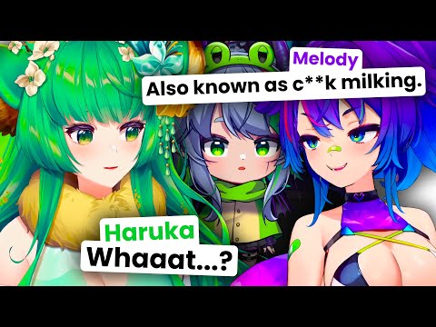 Melody teaches the VShojo girls about male milking...