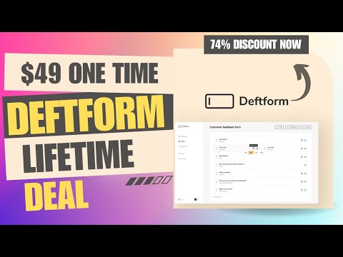 ❇️⚡⚡❇️ Deftform Lifetime Deal | Build Forms in Minutes, Not Hours | $49 Lifetime Deal | 74% Off Now