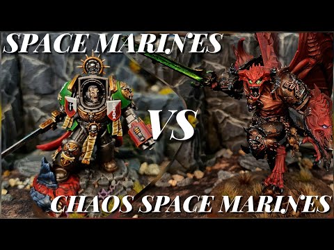 Space Marines Vs Chaos Space Marines. Warhammer 40k Battle Report.