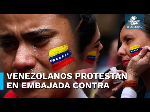 Margarita Zavala acude a protesta de venezolanos en embajada de la Ciudad de México