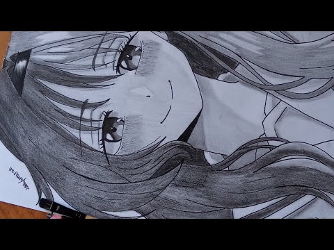 How to draw anime girl (kaoruko waguri) |2ba vArtist (anime sketch)