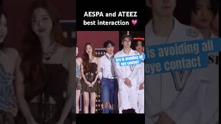 AESPA ATEEZ Interaction #aespa #ateez #winter #karina #hongjoong #yunho #ateezsan #san #kpop