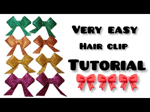 hair bow clip tutorial 🎀 very easy method 🤫#5minutecrafts #youtubeshorts #trending #hairband