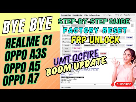 World First - UMT QCFIRE Update: Realme C1 (RMX1811) Factory Reset / FRP Unlock Guide