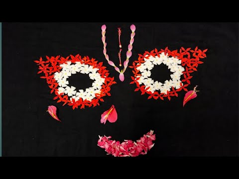 Lord jagannath flower rangoli