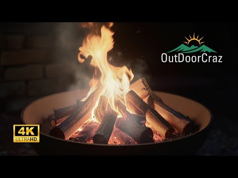 Ultimate Fire Pit Ambience in 4K | 10 Hours of Relaxing Fireplace Sounds