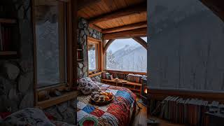 Snow-Covered Paradise -  Relaxing in a Cozy Cabin #SnowCoveredParadise #CozyCabin #WinterRelaxation