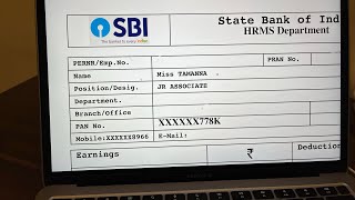 December month salary slip of SBI clerk💸✨ | #sbi