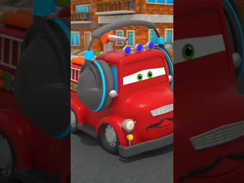 Chasing Headphones🎧| Firetruck🚒 and Police Car 🚔VS Monster Truck 🚙 #carcartoon #cartoon