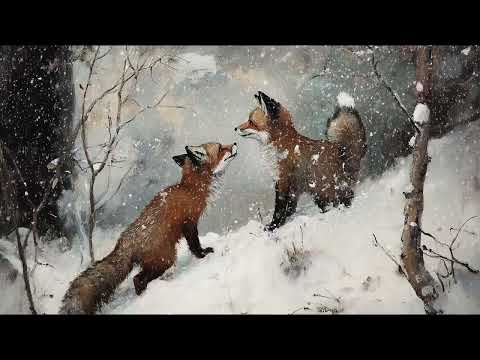 Foxes in the Winter Forest ❄️ Gentle Celtic Music for Relaxation and Nature Lovers