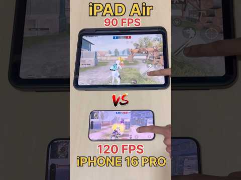 120 FPS☠️ Vs 90 FPS😈- iPHONE 16 PRO😈Vs IPAD Air ☠️- Bgmi fps TEST #120fps #bgmi #iphone16 #shorts