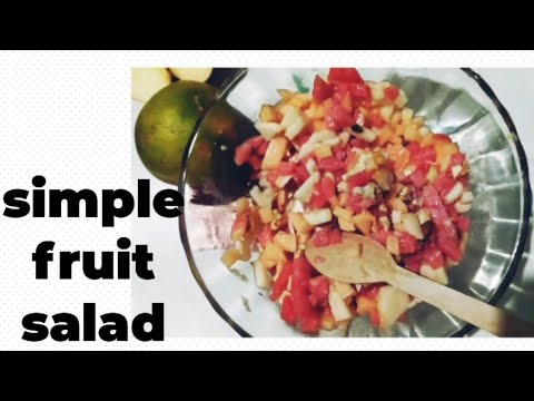 #simple fruit salad #milk made fruit salad #salad #healthy food