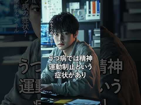 【うつ病】体が動かないのもうつ病の症状？【精神科医監修】うつ｜うつ状態｜精神科　 #Shorts