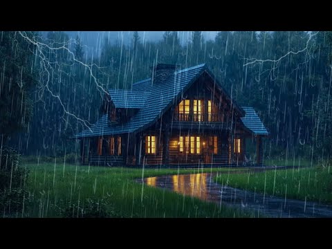 Deep Sleep Instantly On Rainy Night - Heavy Rainfall On Tent & Loud Thunder Sounds - Nature Sounds