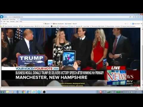 Trump winning New Hampshire primary