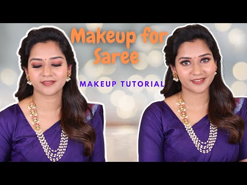 Makeup for Saree | Wedding Guest, Bridesmaid Makeup Look| Trending Smokey Liner look ✨